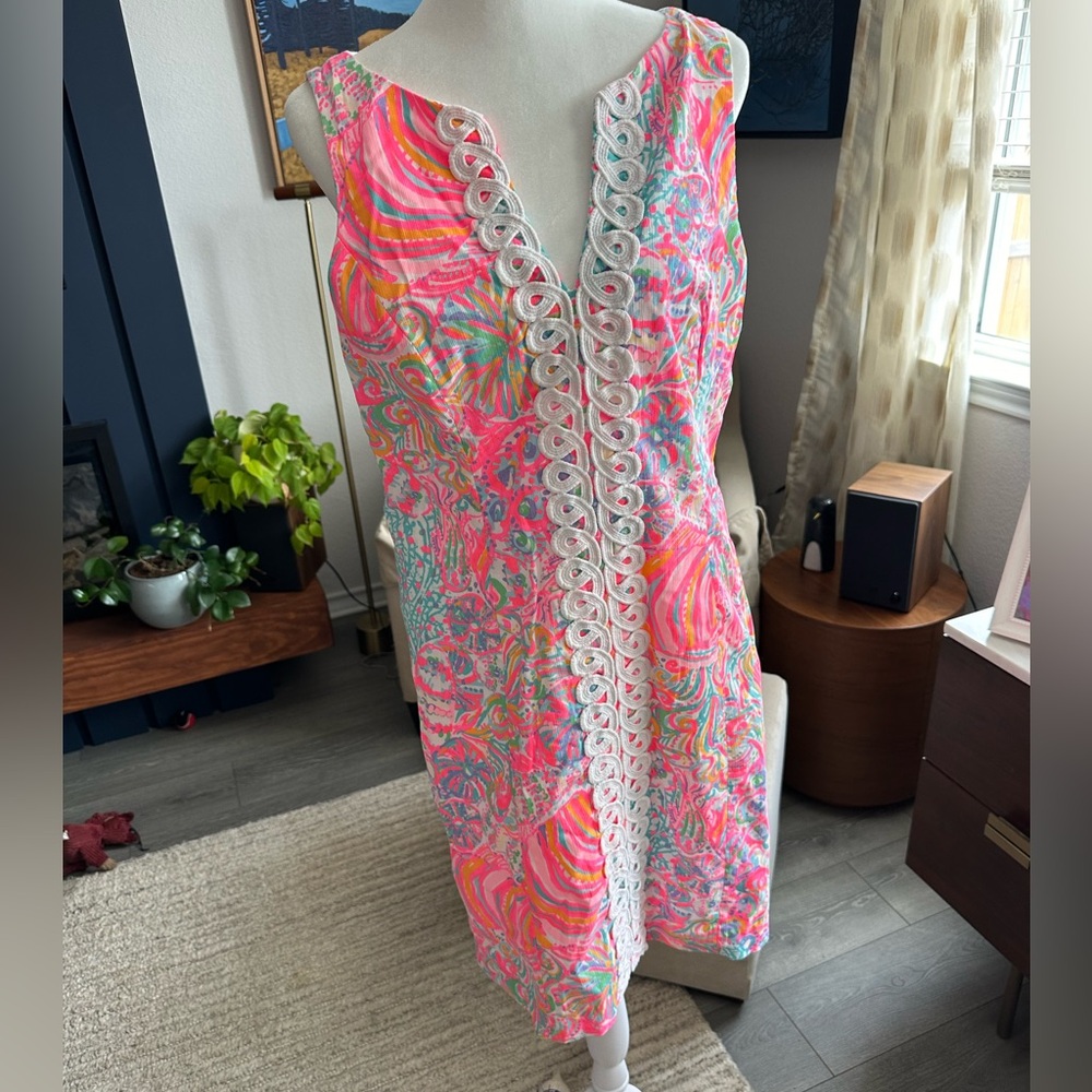 Lilly Pulitzer Ryder Shift Size 10 EUC “Multi Swish Fish”